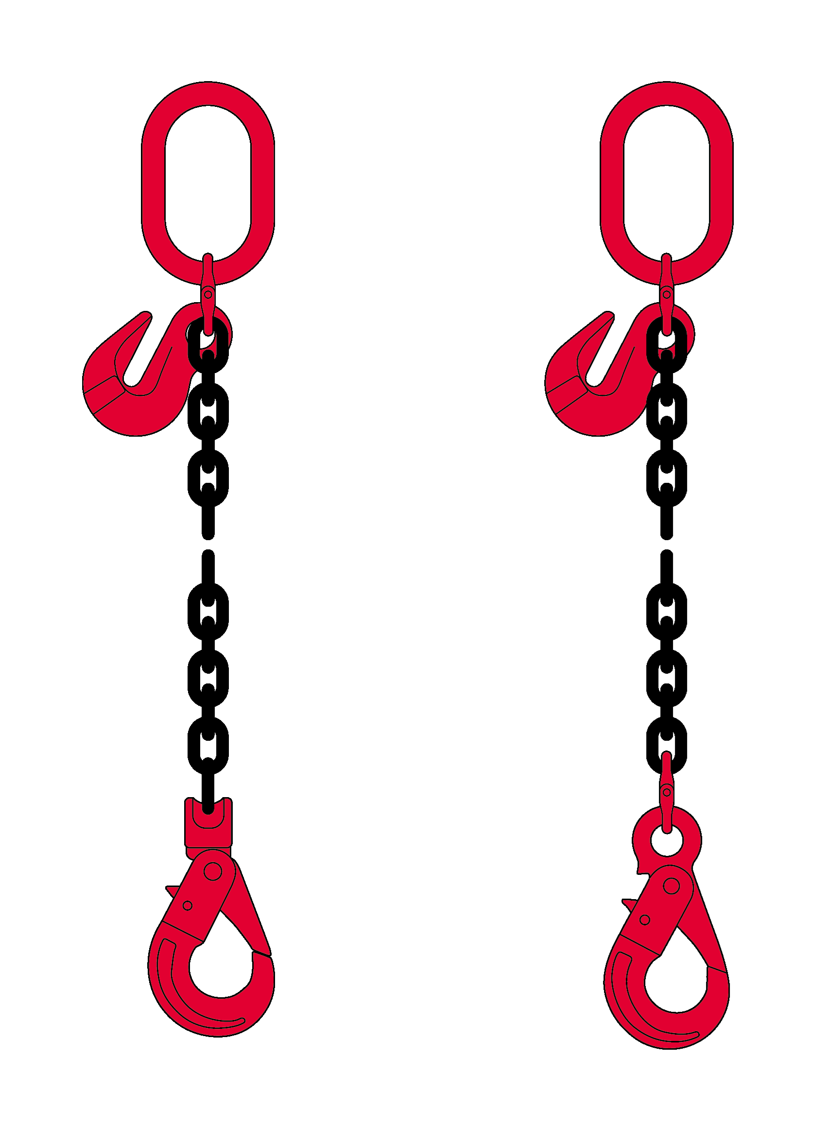 1 Sprong Veiligheidshaak Met Inkorthaak 2