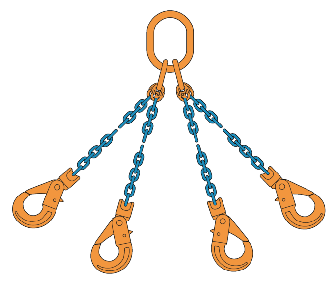 4 Sprong Grade 100 Met Veiligheidshaken