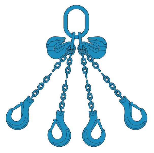 4 Sprong Grade 120 Met Klephaken En Inkorthaken